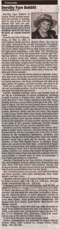 Granny obituary