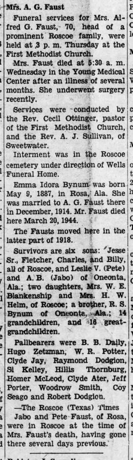 Obituary for Emma Idora